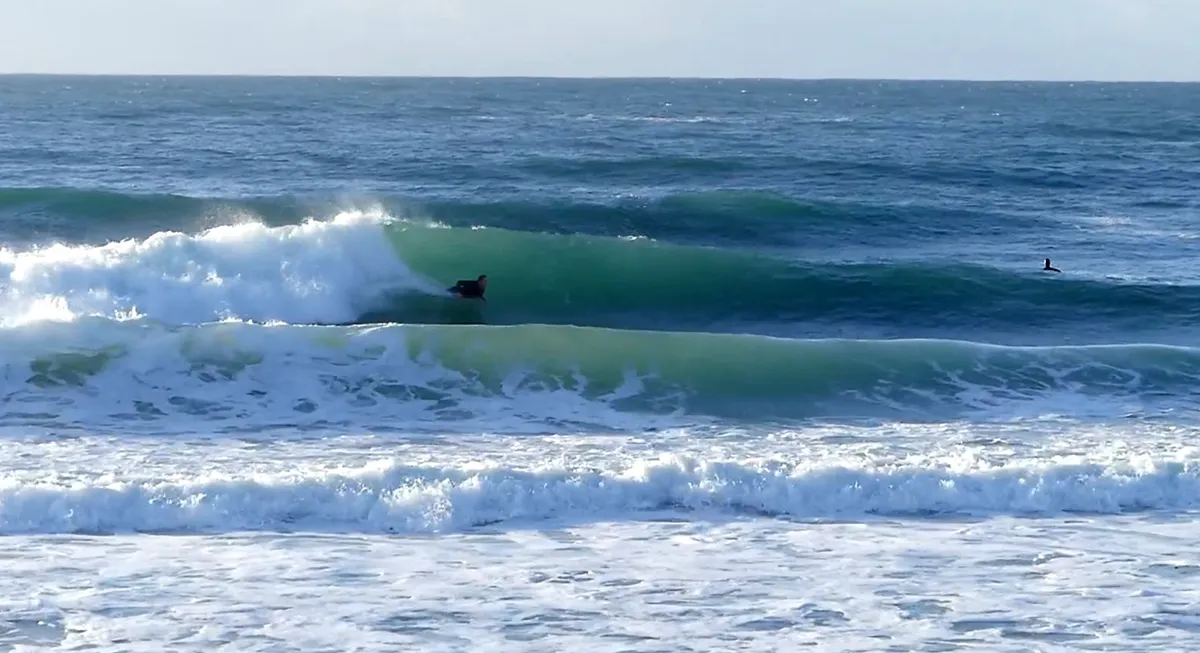Werner Van Deventer eyes up the lip on this glassy left hander