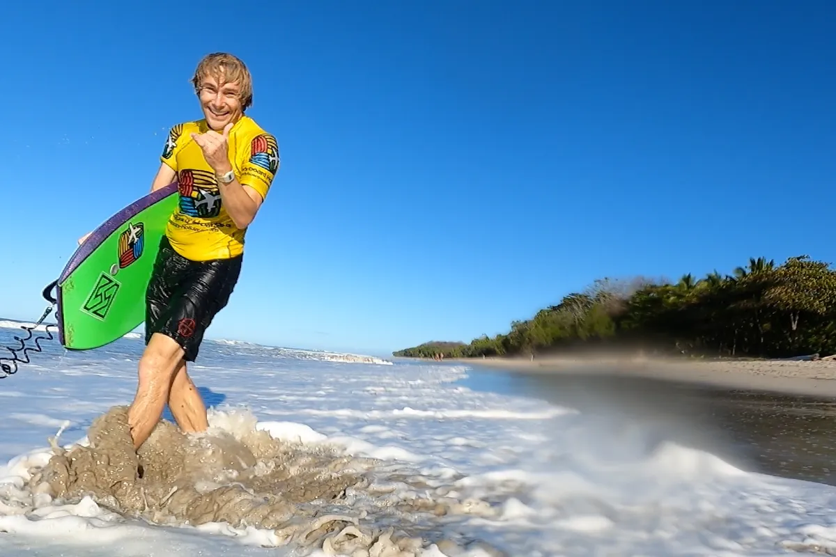 A stoked Mave after his latest session in Costa Rica